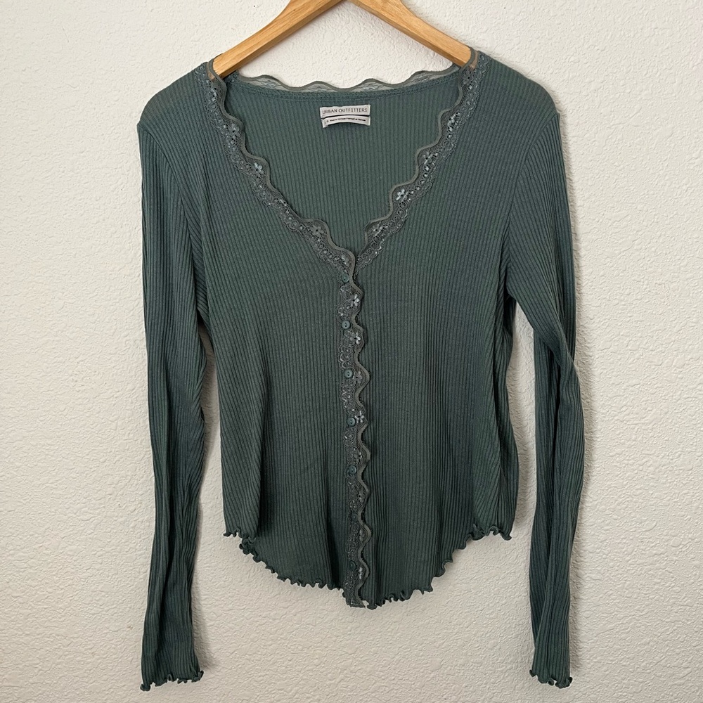 Urban Outfitters Teal Button Down Shirt